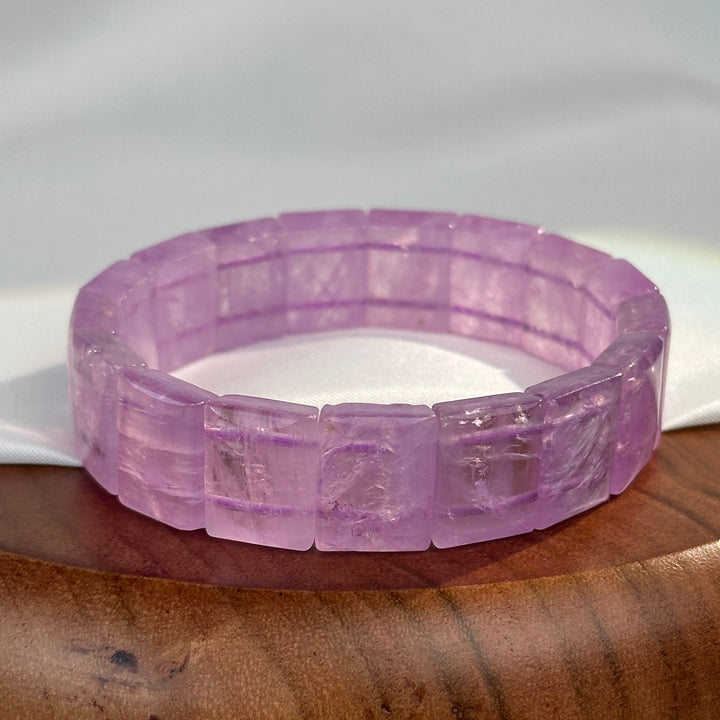 Kunzite Square Bead Bracelet 15.7-15.9mm
