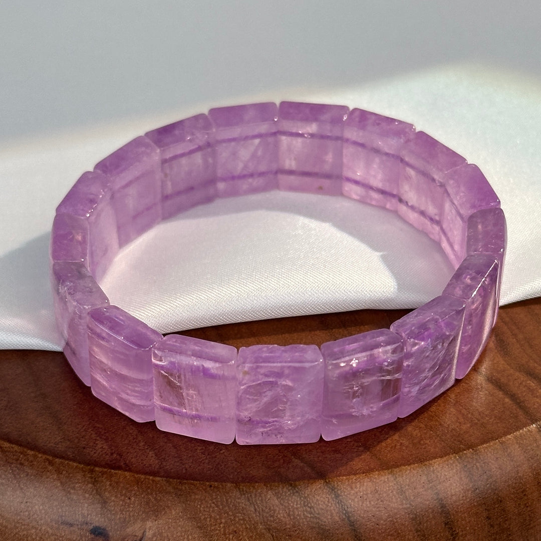 Kunzite Square Bead Bracelet 15.7-15.9mm