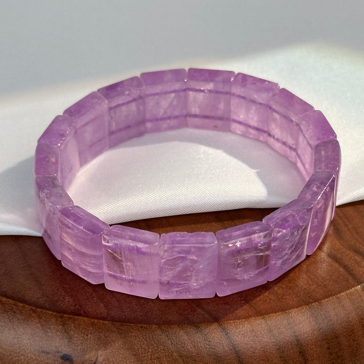 Kunzite Square Bead Bracelet 15.7-15.9mm