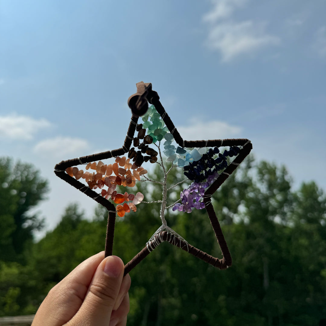 Star Tree of Life Hanging Ornaments, Hand Made