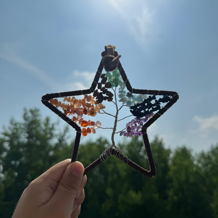 Star Tree of Life Hanging Ornaments, Hand Made