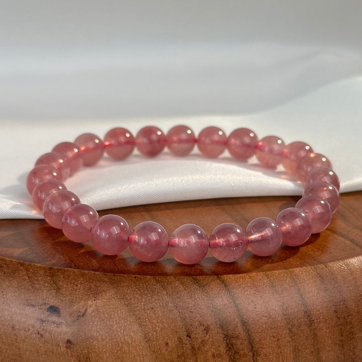 Lavender Rose Quartz Bracelet 7.7-8.6mm
