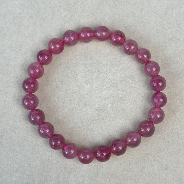 Lavender Rose Quartz Bracelet 7.7-8.6mm