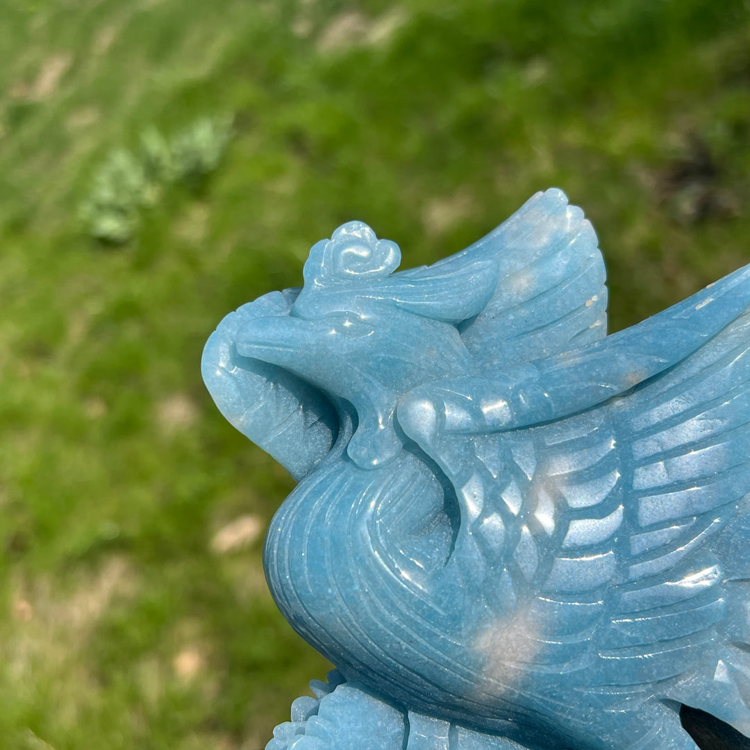 Unique,A Slightly Imperfect Natural Trolleite Phoenix Carving