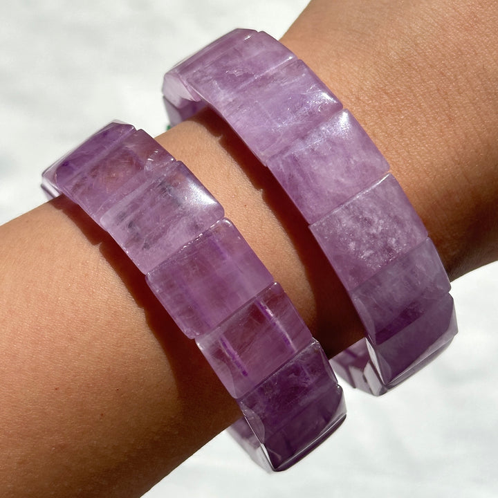 Kunzite Square Bead Bracelet 15.7-15.9mm