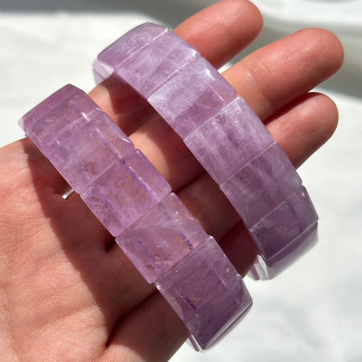 Kunzite Square Bead Bracelet 15.7-15.9mm