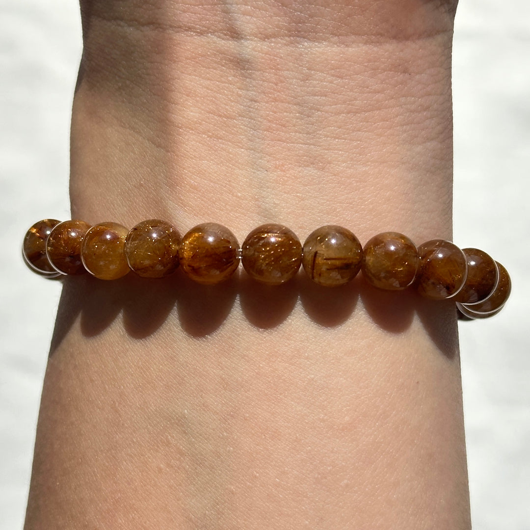 Golden Rutilated Quartz Bracelet 7.4-7.7mm