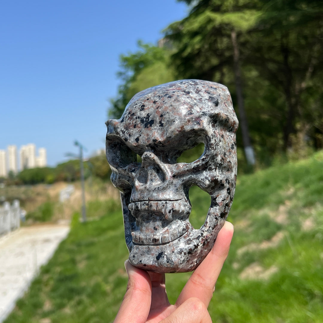 Natural Yooperlite Skull Mask Carving