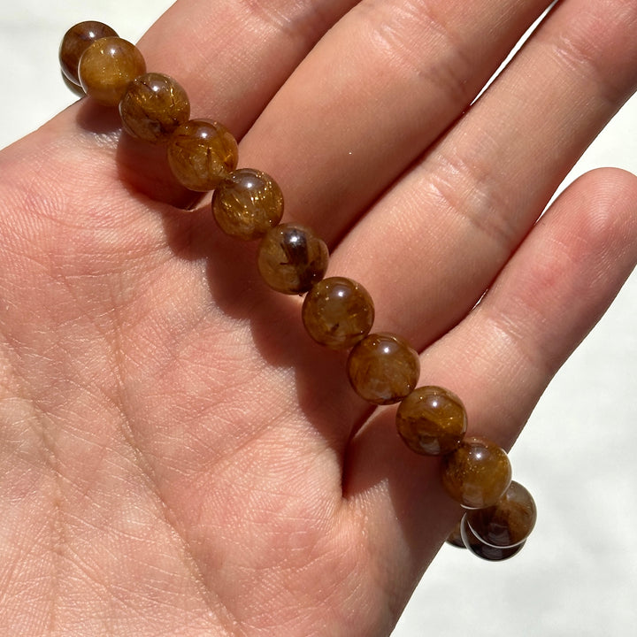 Golden Rutilated Quartz Bracelet 7.4-7.7mm
