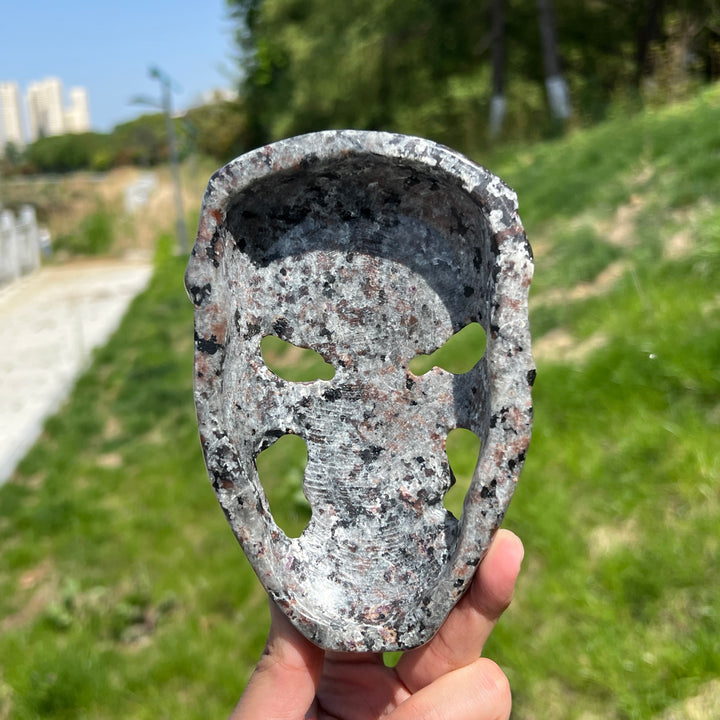 Natural Yooperlite Skull Mask Carving