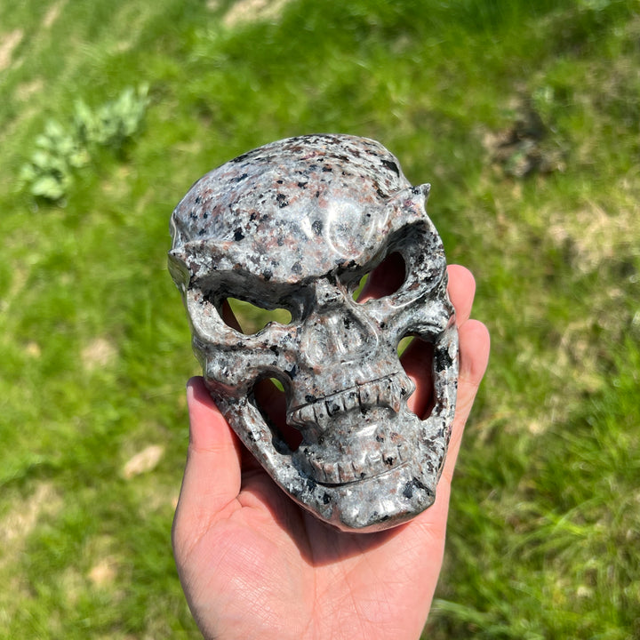 Natural Yooperlite Skull Mask Carving