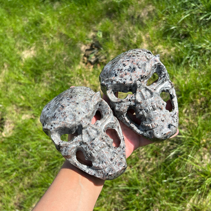 Natural Yooperlite Skull Mask Carving