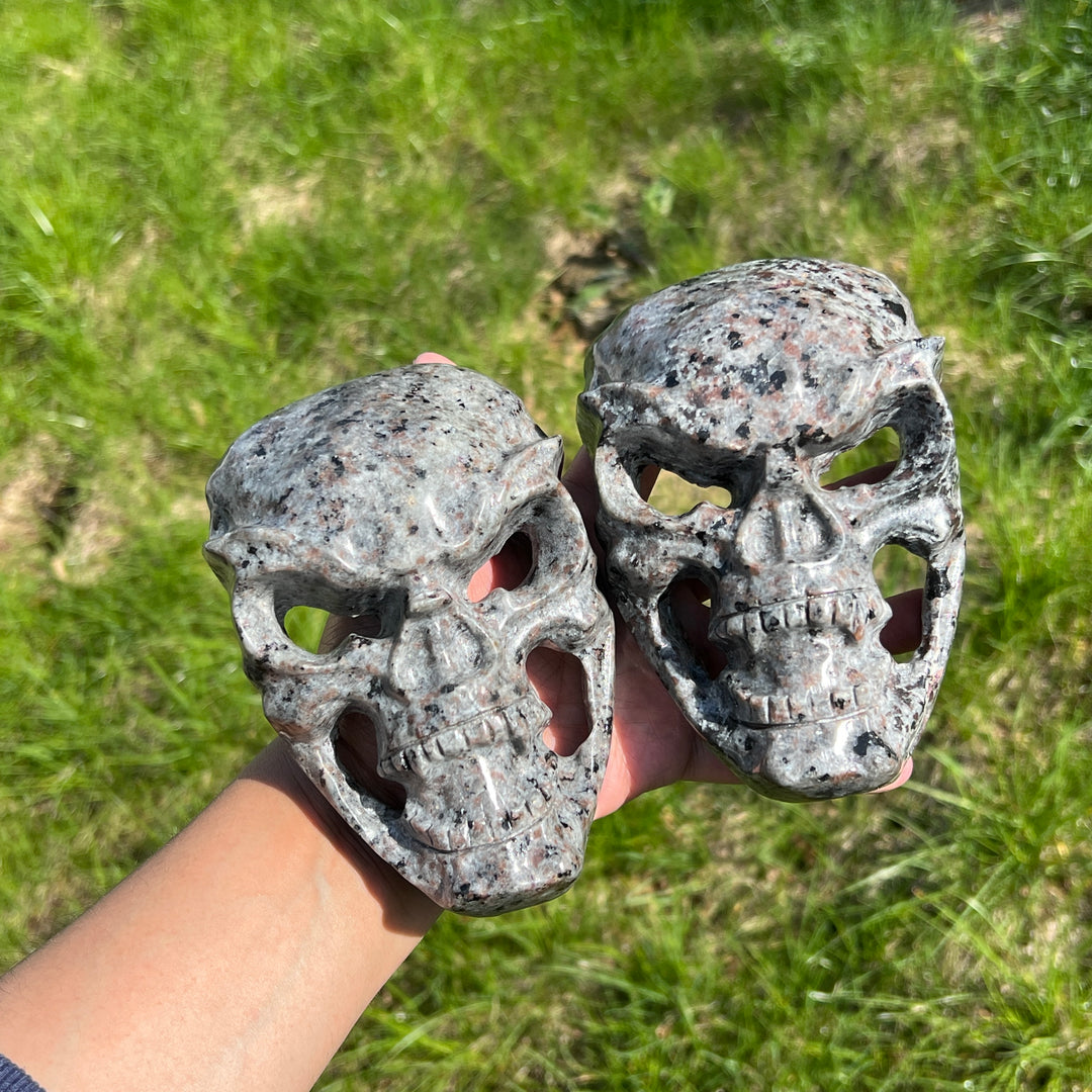Natural Yooperlite Skull Mask Carving