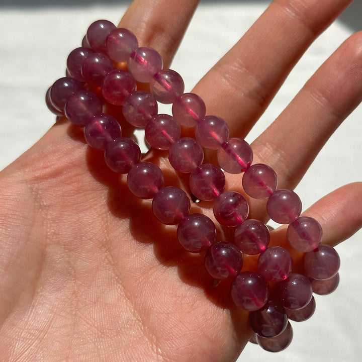 Lavender Rose Quartz Bracelet 7.7-8.6mm