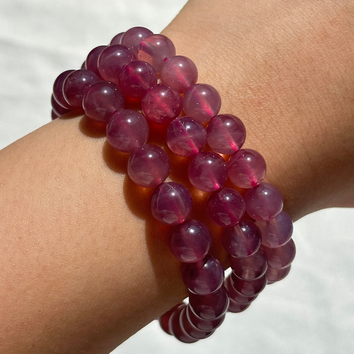Lavender Rose Quartz Bracelet 7.7-8.6mm