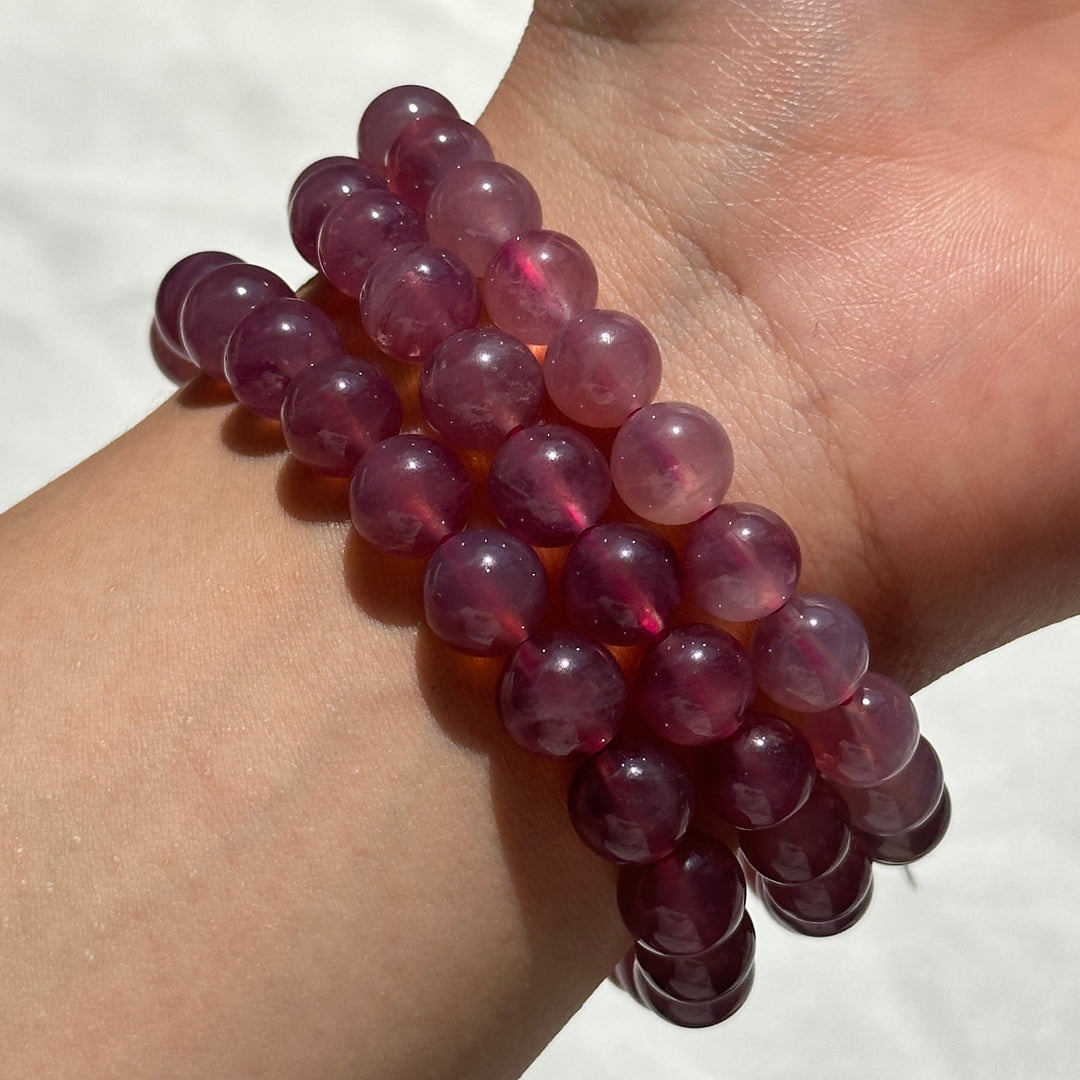 Lavender Rose Quartz Bracelet 7.7-8.6mm