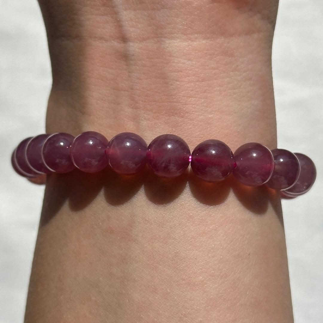 Lavender Rose Quartz Bracelet 7.7-8.6mm