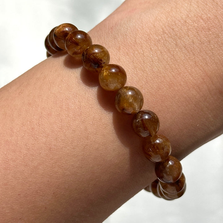 Golden Rutilated Quartz Bracelet 7.4-7.7mm