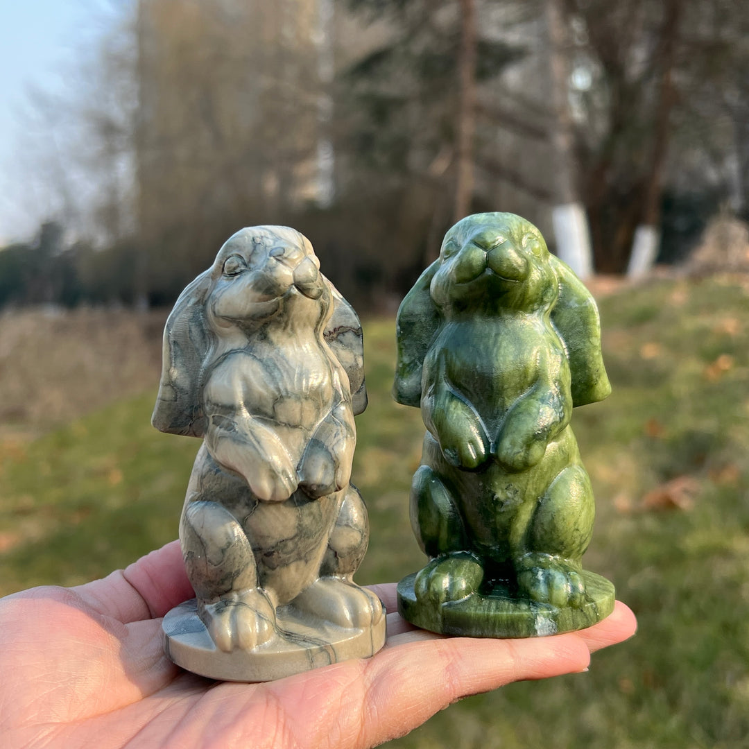 Natural Crystal Carving Lop-Eared Rabbit