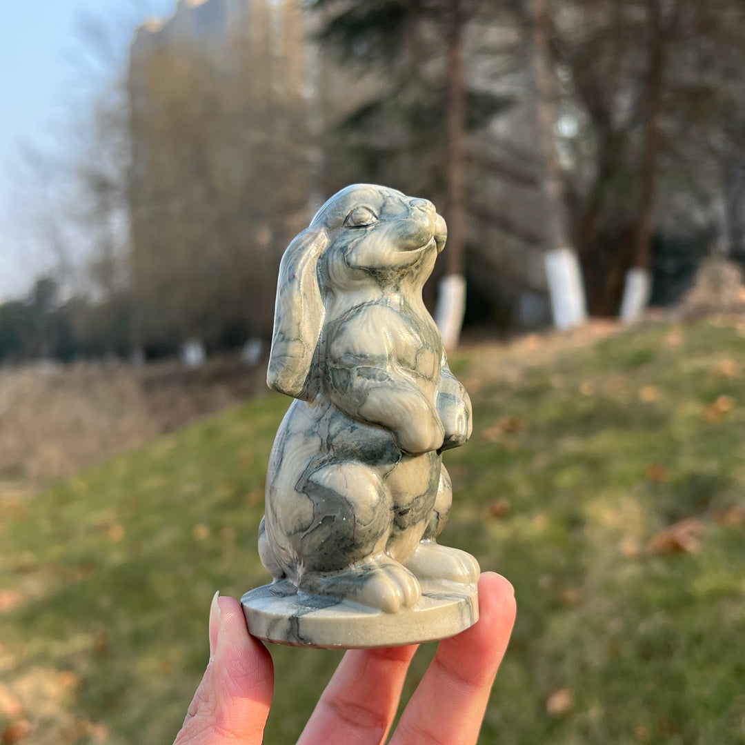 Natural Crystal Carving Lop-Eared Rabbit