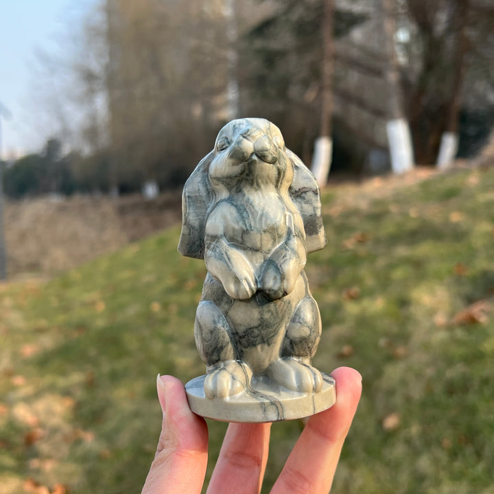 Natural Crystal Carving Lop-Eared Rabbit