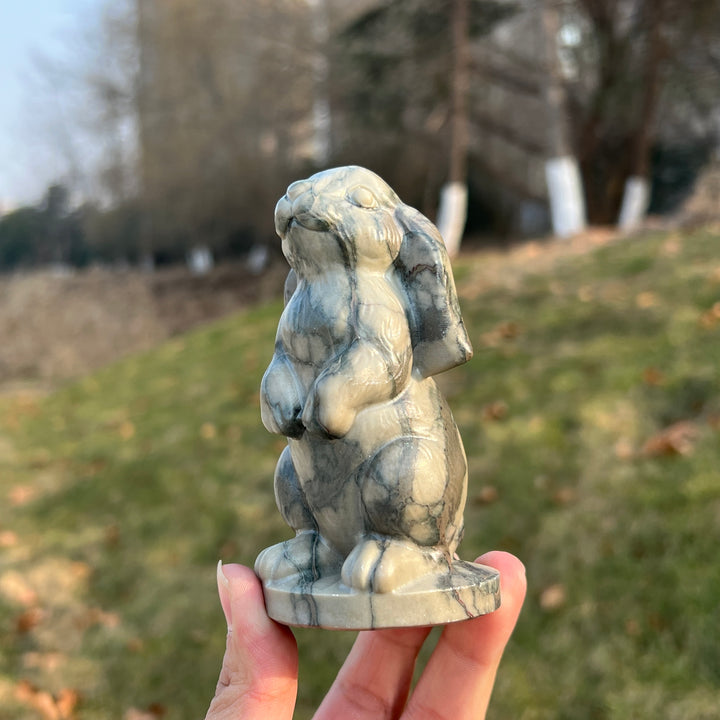 Natural Crystal Carving Lop-Eared Rabbit