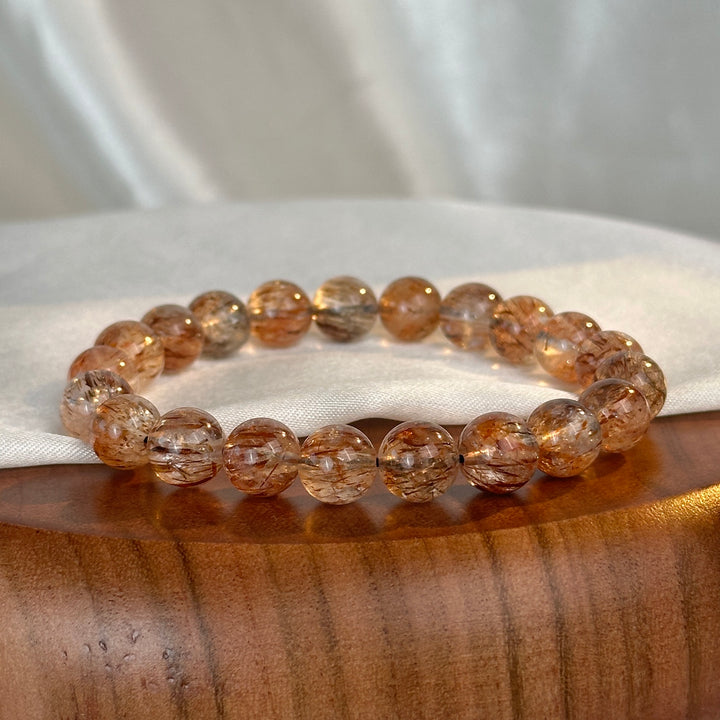 Hematite in Quartz Bracelet 8.9-9.4mm