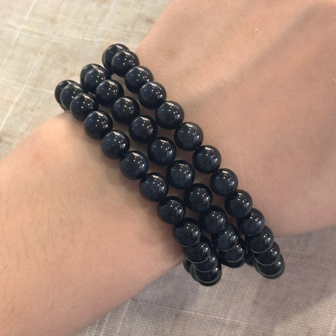 Blue Tiger's Eye Triple Wrap Bracelet 7.0-7.5mm