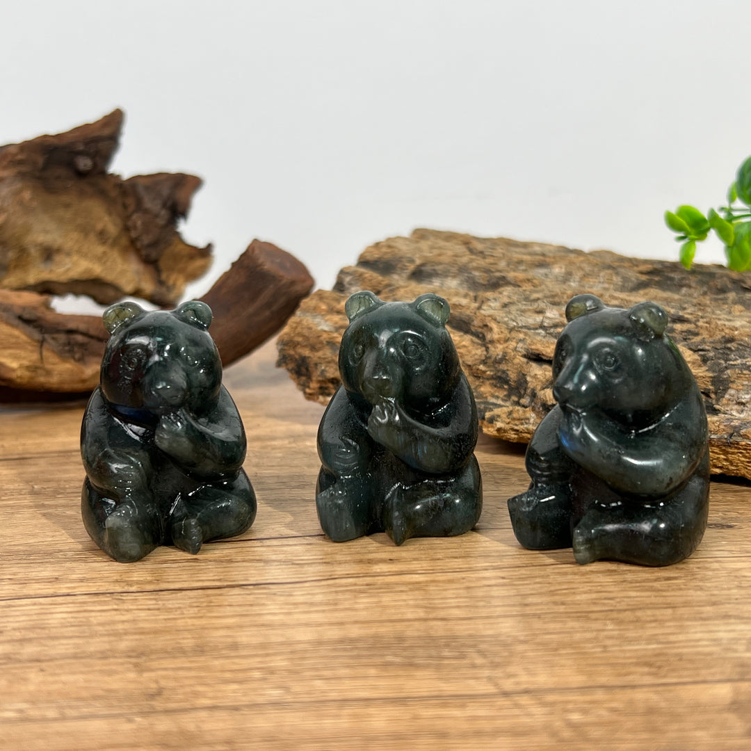 Labradorite Carving Panda