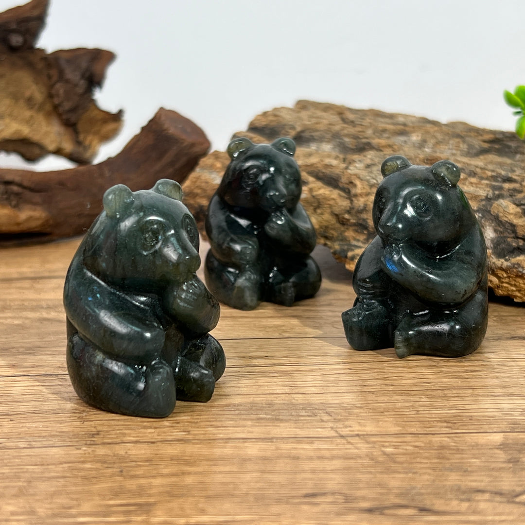 Labradorite Carving Panda
