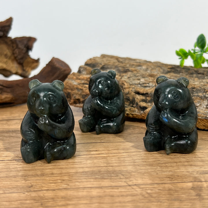 Labradorite Carving Panda