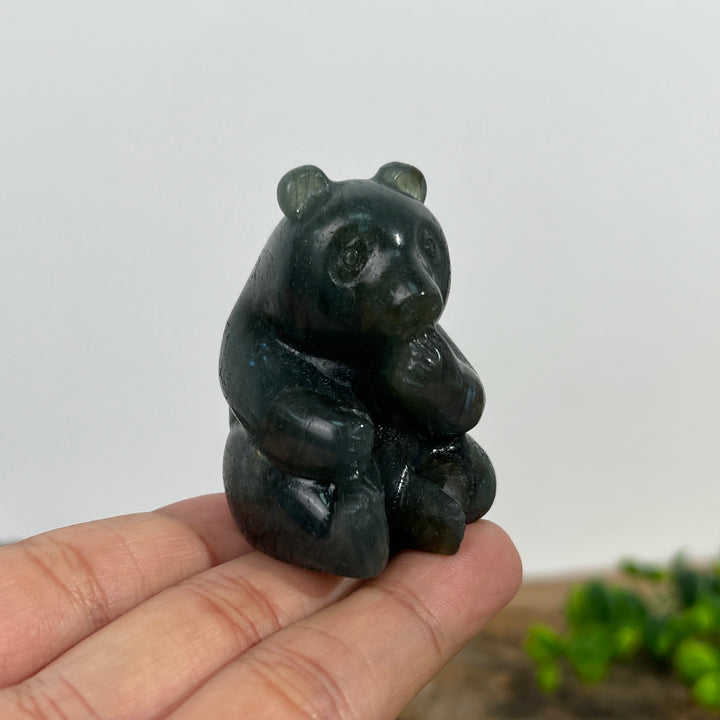 Labradorite Carving Panda