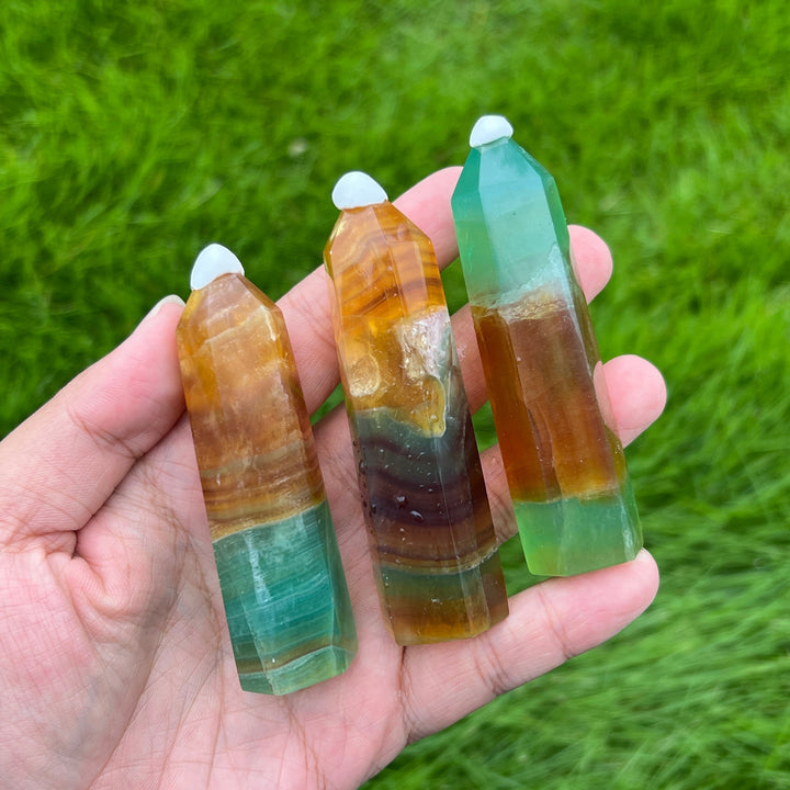 Pineapple Fluorite Point