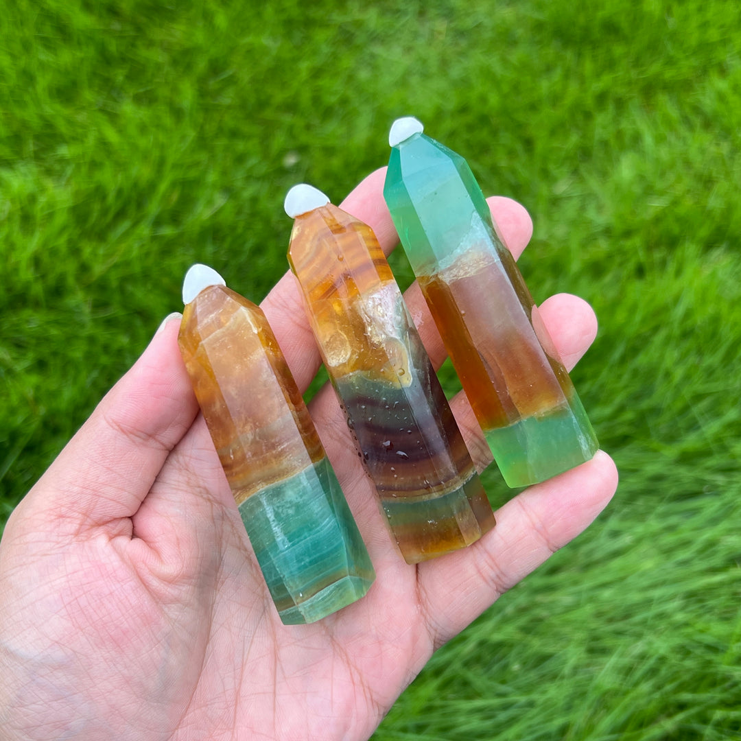 Pineapple Fluorite Point