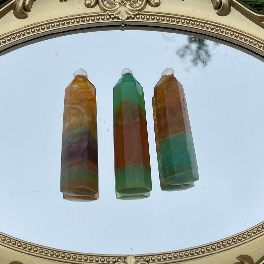 Pineapple Fluorite Point