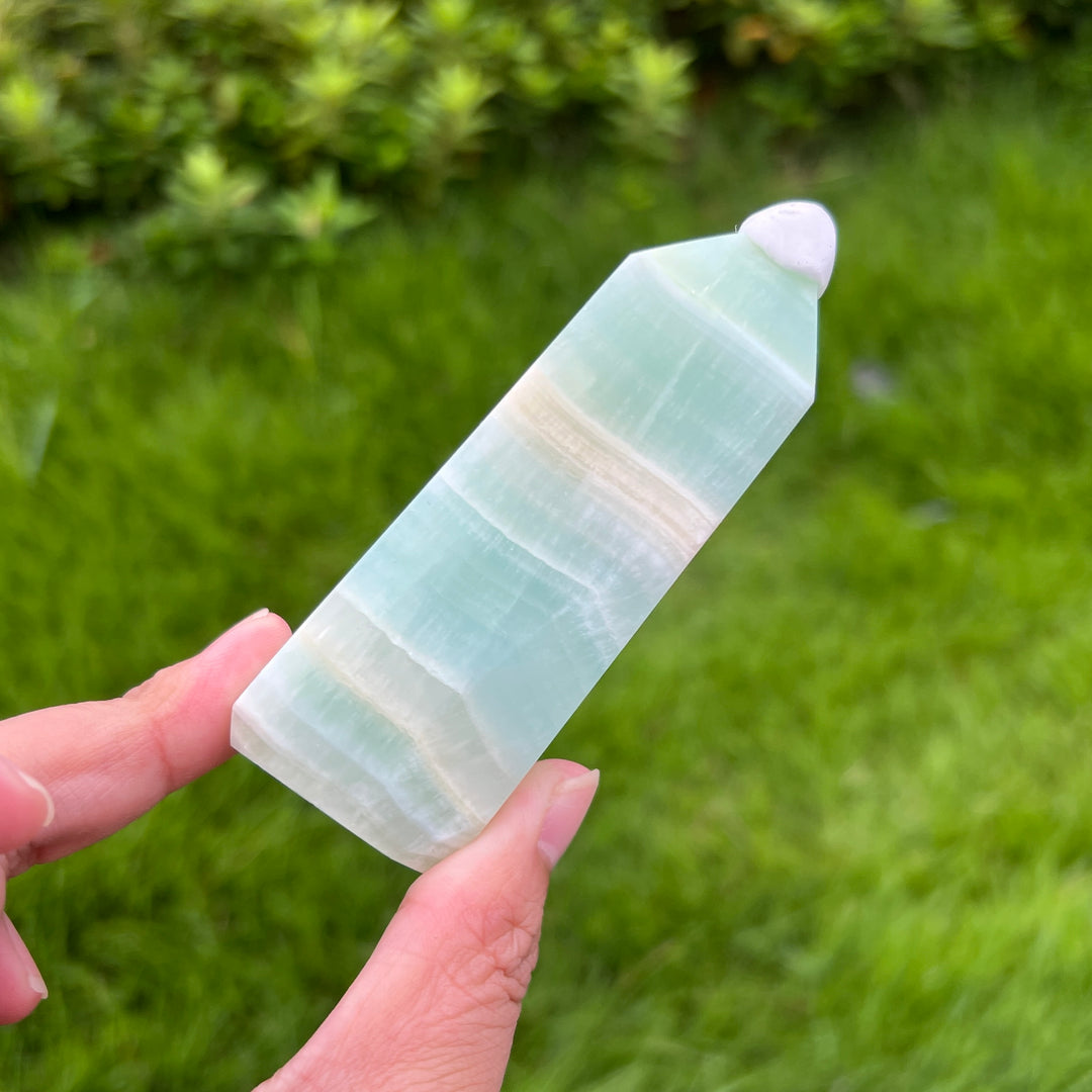 Caribbean Blue Calcite Point