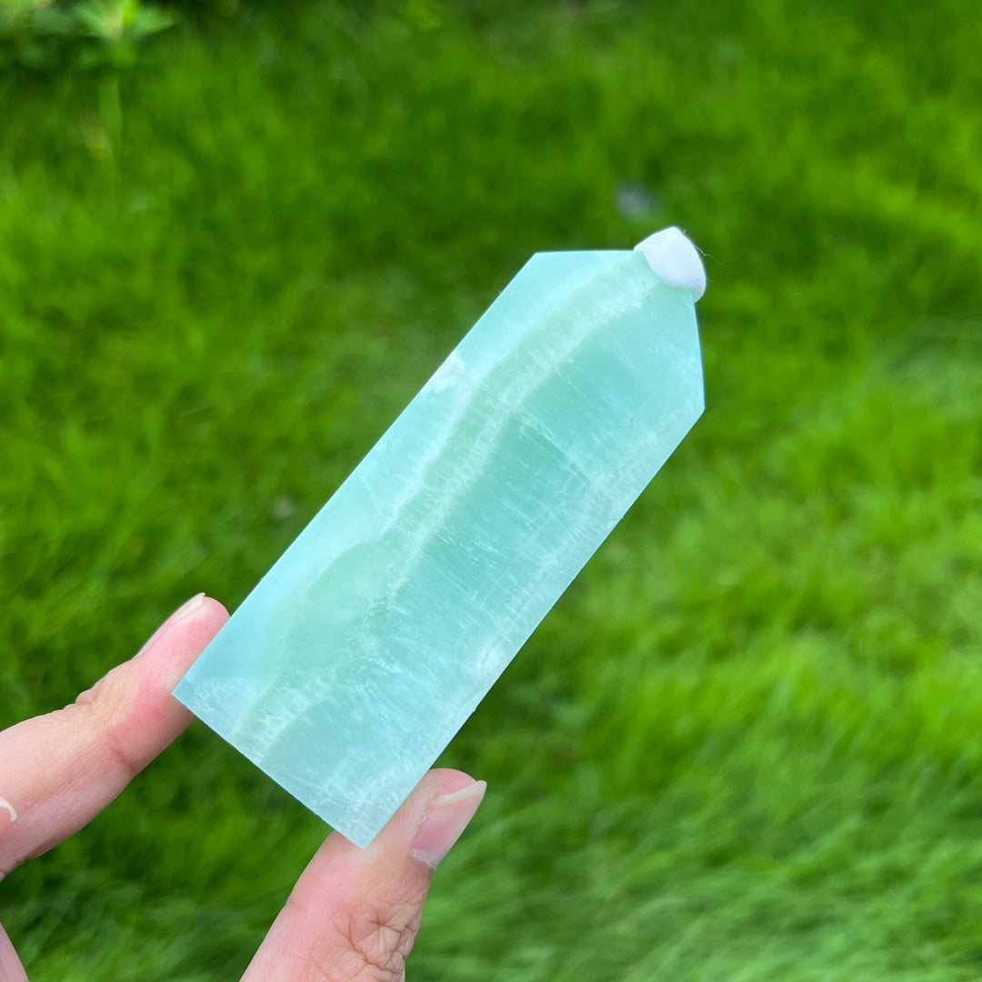 Caribbean Blue Calcite Point