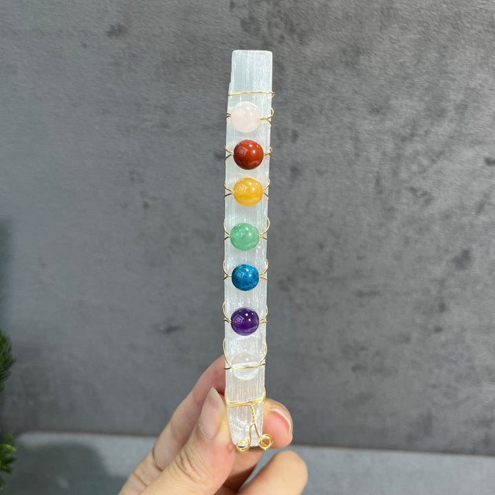 Natural 7 Crystal Sphere Selenite Set