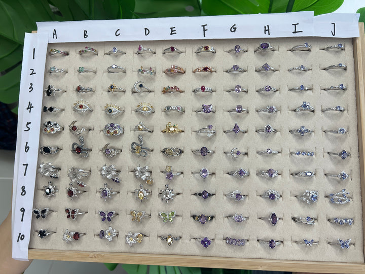 Crystal Ring Collection,S925