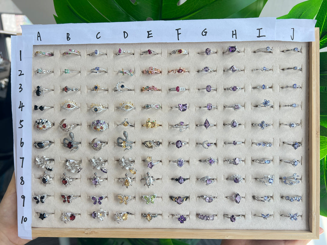 Crystal Ring Collection,S925