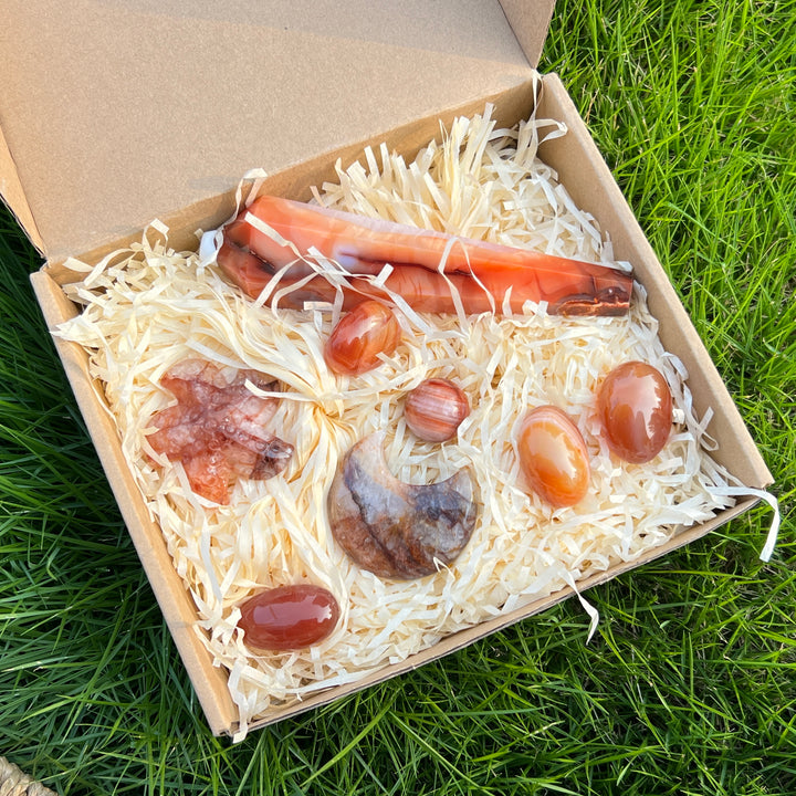 Natural Crystal Value Bundle- Red Gemstone Crystal Set