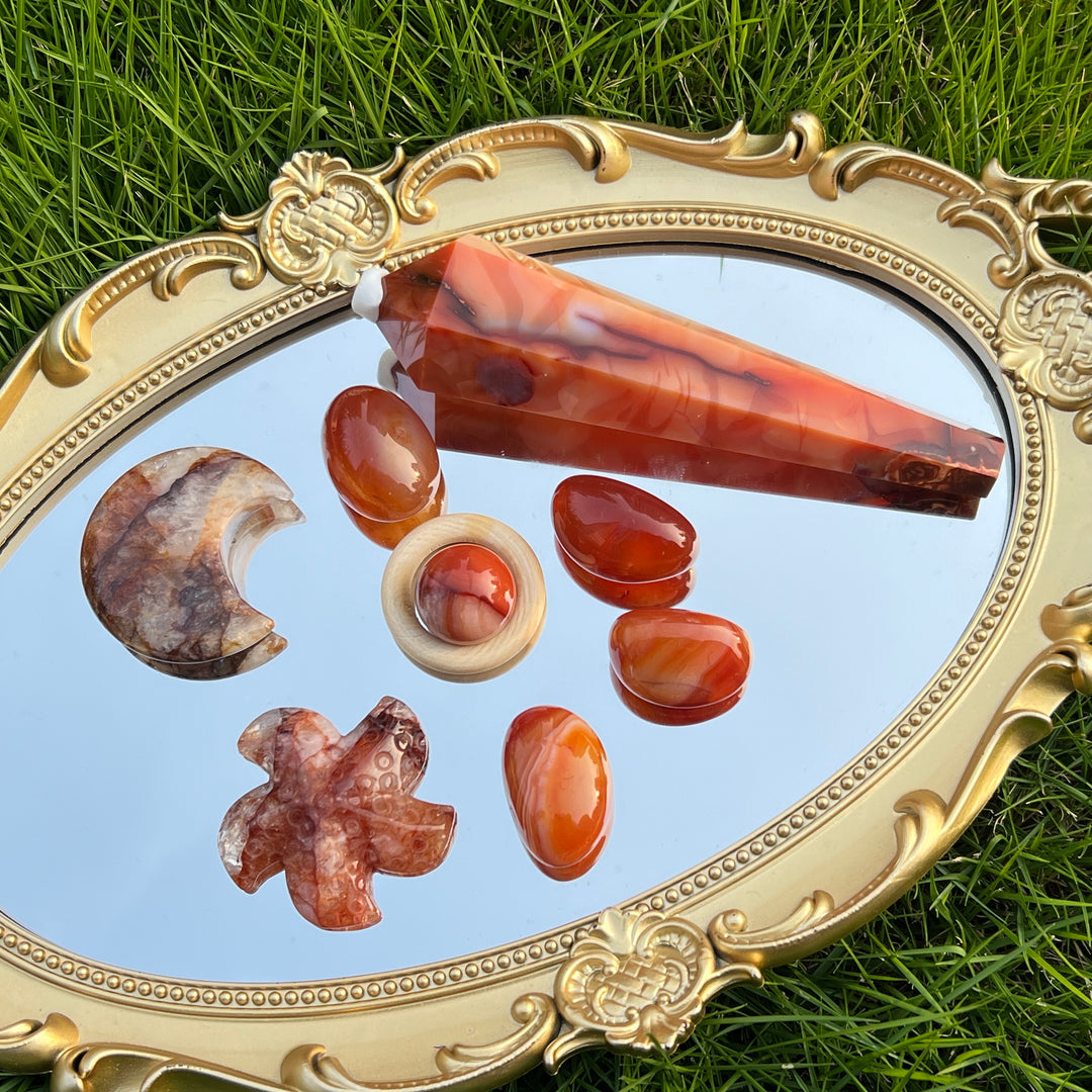 Natural Crystal Value Bundle- Red Gemstone Crystal Set