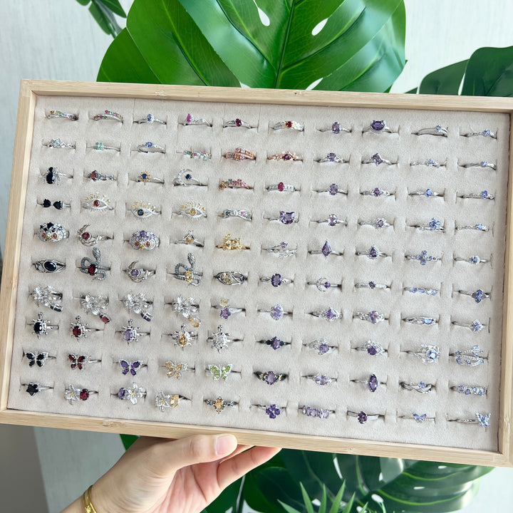 Crystal Ring Collection,S925