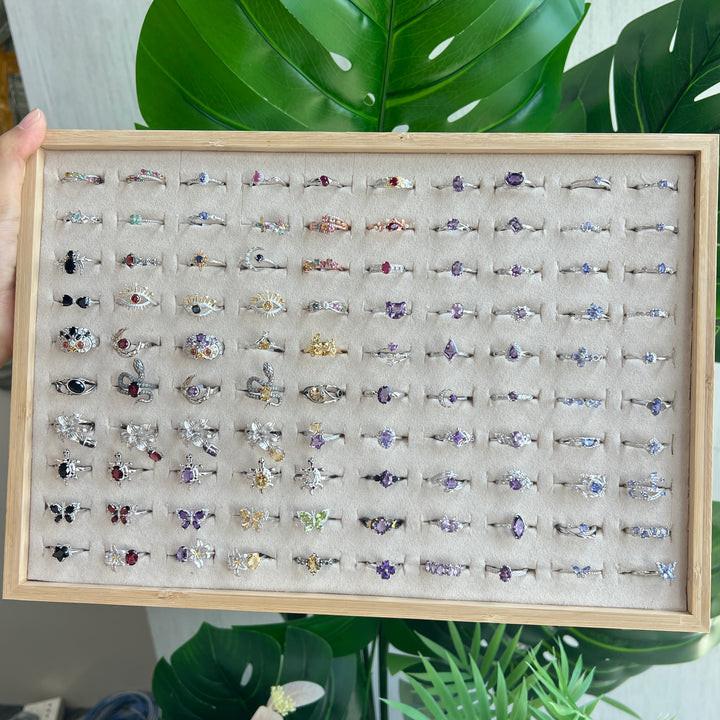 Crystal Ring Collection,S925