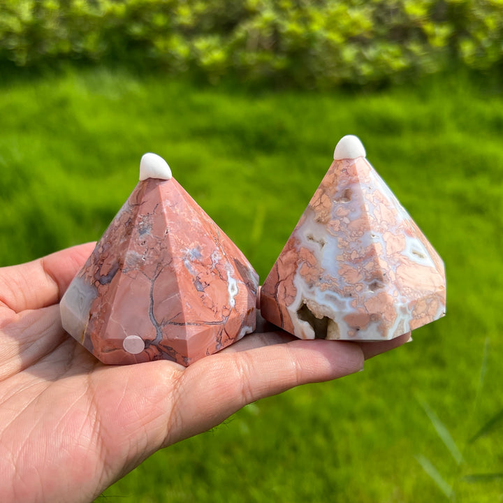 Natural Pink Agate Diamond