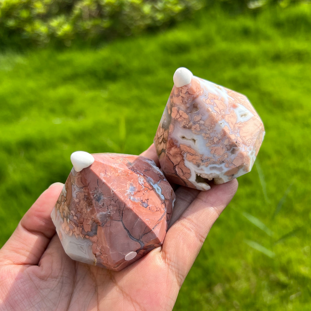 Natural Pink Agate Diamond
