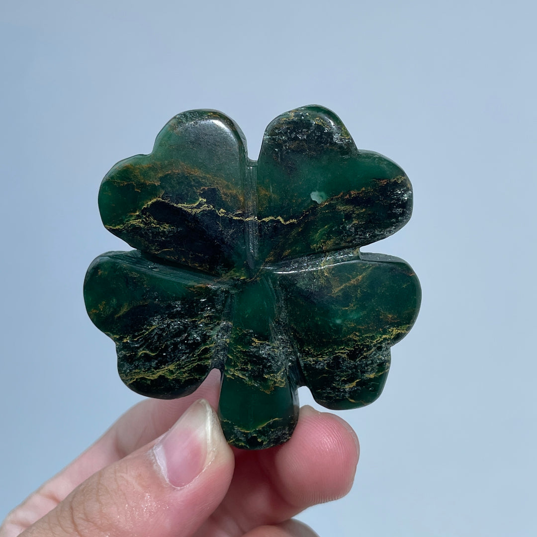 Fuchsite in Quartz Four-Leaf Clover