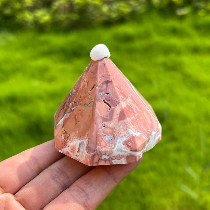 Natural Pink Agate Diamond