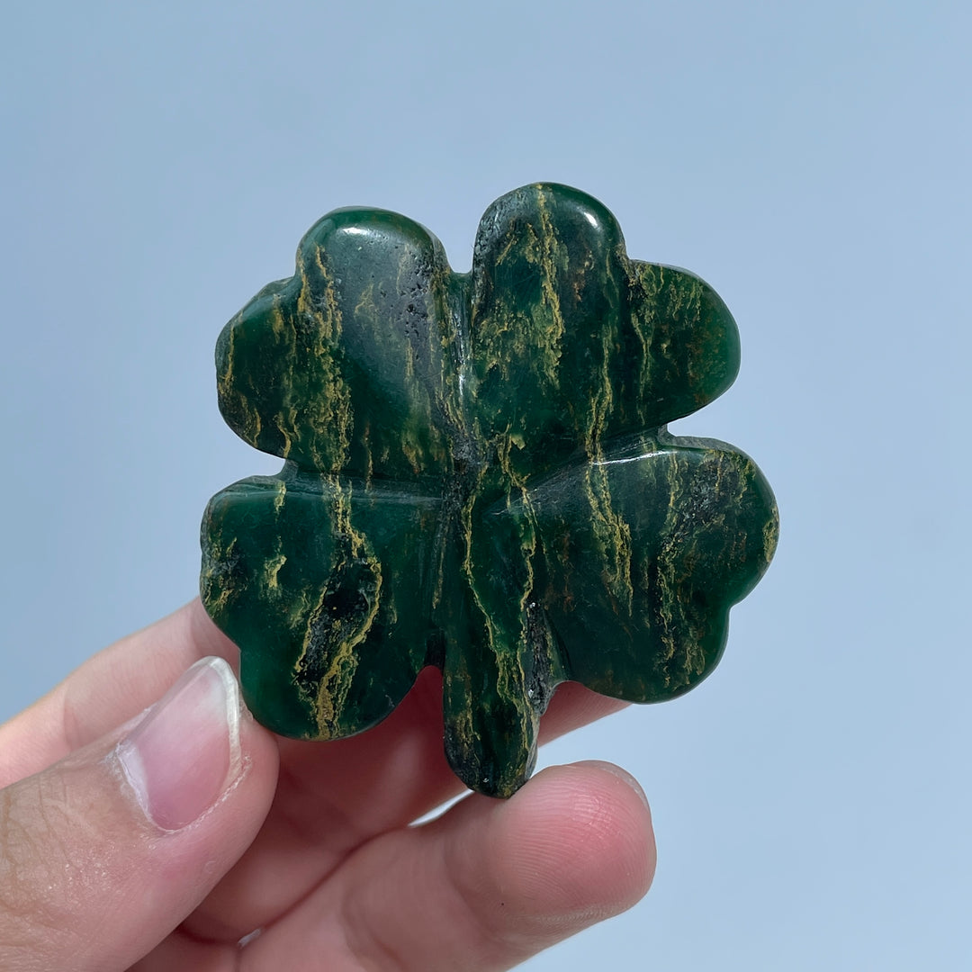 Fuchsite in Quartz Four-Leaf Clover