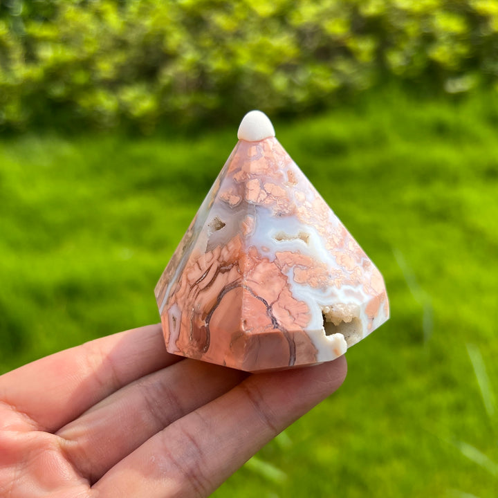 Natural Pink Agate Diamond